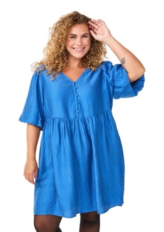 ZIZZI KRÓTKA NIEBIESKA ELEGANCKA SUKIENKA STRUKTURA 699A