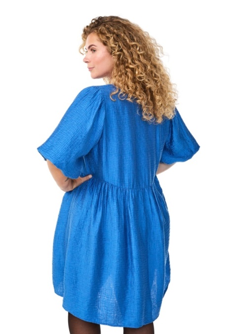 ZIZZI KRÓTKA NIEBIESKA ELEGANCKA SUKIENKA STRUKTURA 699A