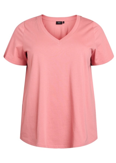 ZIZZI KLASYCZNY RÓŻOWY T-SHIRT BAWEŁNA 264C