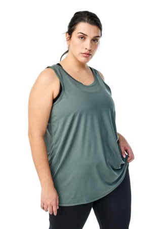 ZIZZI SZARO-ZIELONY SPORTOWY TOP 053C