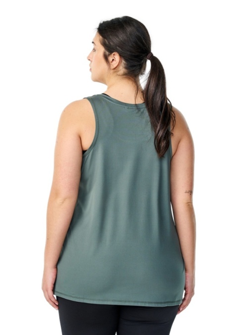ZIZZI SZARO-ZIELONY SPORTOWY TOP 053C