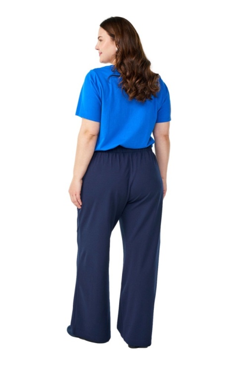 ZIZZI GRANATOWY KLASYCZNE PROSTE SPODNIE 007A