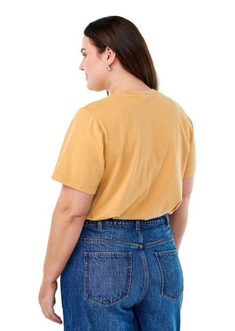 ZIZZI ŻÓŁTY BAWEŁNIANY T-SHIRT NAPIS 295A