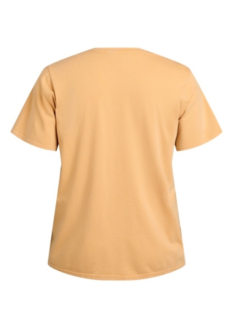 ZIZZI ŻÓŁTY BAWEŁNIANY T-SHIRT NAPIS 295A