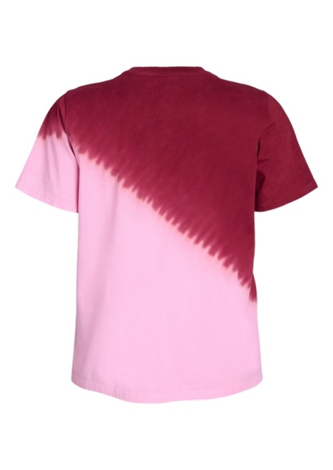 ZIZZI KLASYCZNY RÓŻOWY T-SHIRT DIP-DYE 139A