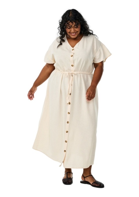ZIZZI NIESAMOWITA KREMOWA SUKIENKA MAXI LATO 473G