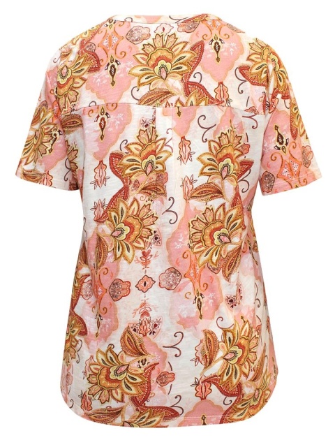 TOGETHER PIĘKNA ZWIEWNA BLUZKA W KWIATY TG01