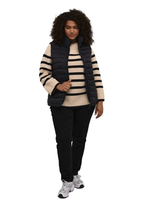 KAFFE OCIEPLANY BEZRĘKAWNIK KAMIZELKA CZARNY K957