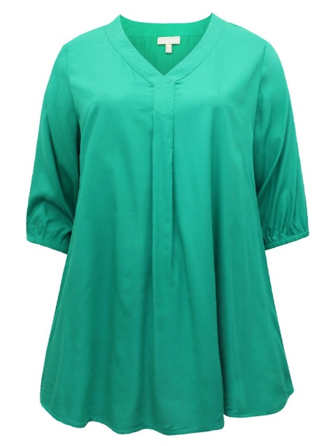 WOMAN WITHIN ELEGANCKA ZIELONA TUNIKA BLUZKA WISKOZA WW89