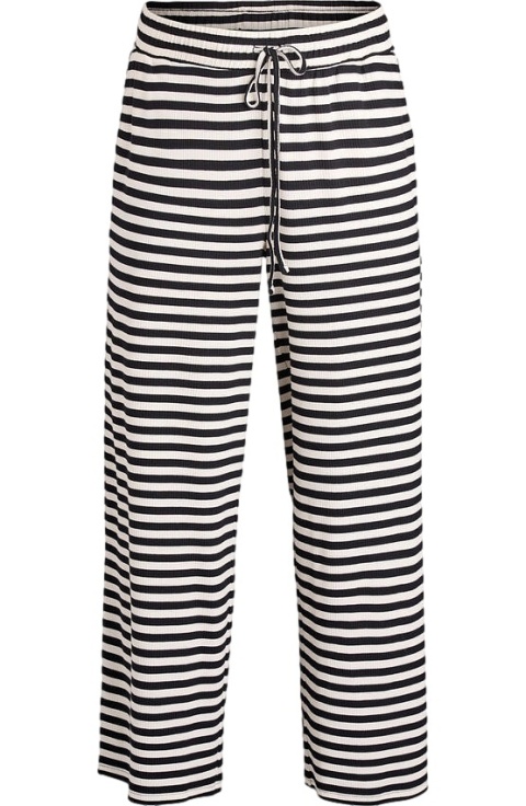 ZIZZI BIAŁE SPODNIE PIŻAMOWE W PASKI BAWEŁNA 110A