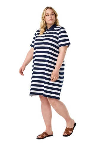 ZIZZI REWELACYJNA GRANATOWA SUKIENKA POLO W PASKI 601B