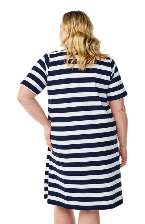 ZIZZI REWELACYJNA GRANATOWA SUKIENKA POLO W PASKI 601B