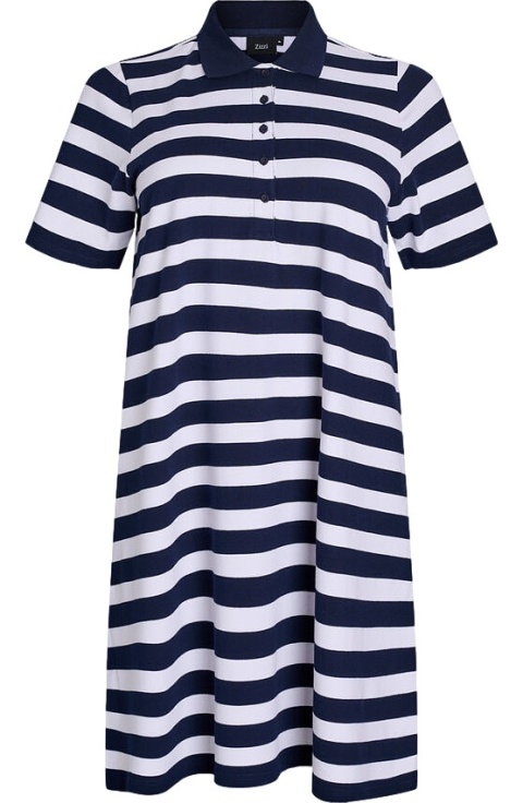 ZIZZI REWELACYJNA GRANATOWA SUKIENKA POLO W PASKI 601B