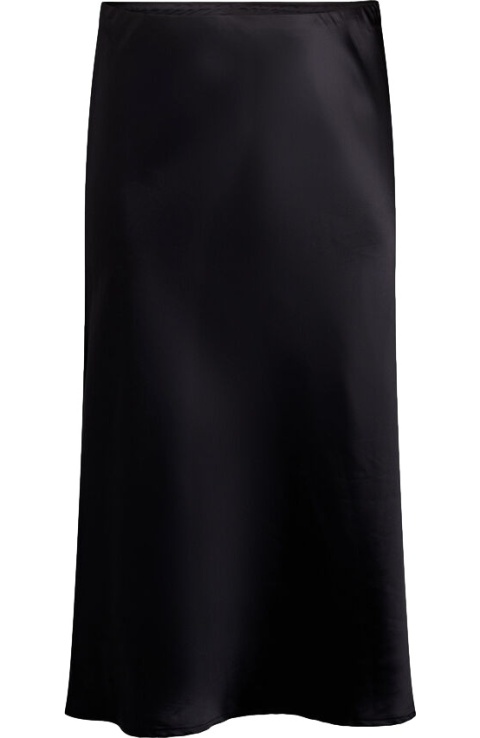 ZIZZI SATYNOWA CZARNA SPÓDNICA MIDI 441A