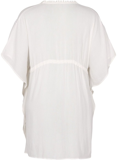 ZIZZI BIAŁA PLAŻOWA SUKIENKA KIMONO WISKOZA 844A