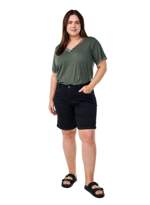 ZIZZI JEANSOWE SPODENKI CZARNE NA LATO 035B
