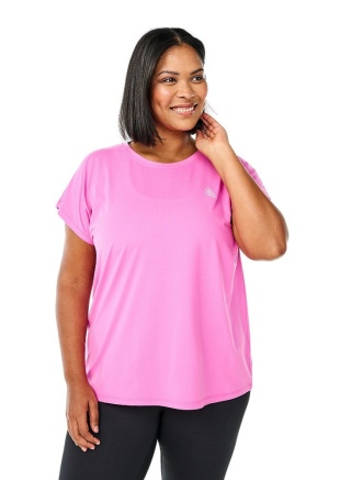 ZIZZI SPORTOWY T-SHIRT OSTRY RÓŻ 053A
