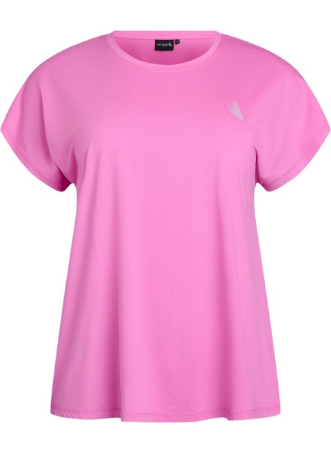 ZIZZI SPORTOWY T-SHIRT OSTRY RÓŻ 053A