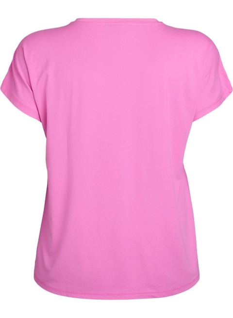 ZIZZI SPORTOWY T-SHIRT OSTRY RÓŻ 053A