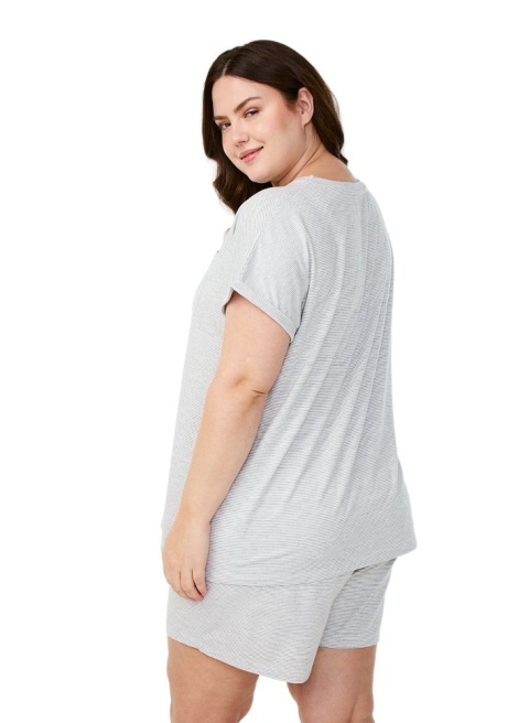 ZIZZI T-SHIRT BLUZKA DROBNE PASKI 075B