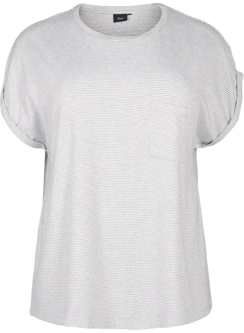 ZIZZI T-SHIRT BLUZKA DROBNE PASKI 075B