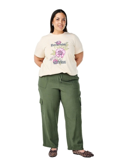ZIZZI OPTYMISTYCZNY T-SHIRT PRINT 253G
