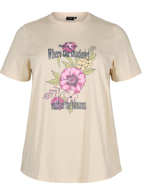 ZIZZI OPTYMISTYCZNY T-SHIRT PRINT 253G