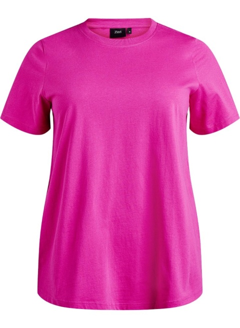 ZIZZI BLUZKA T-SHIRT OSTRY RÓŻ 264A