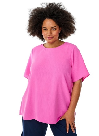 ZIZZI BLUZKA Z KRÓTKIM RĘKAWEM T-SHIRT RÓŻOWA 328A