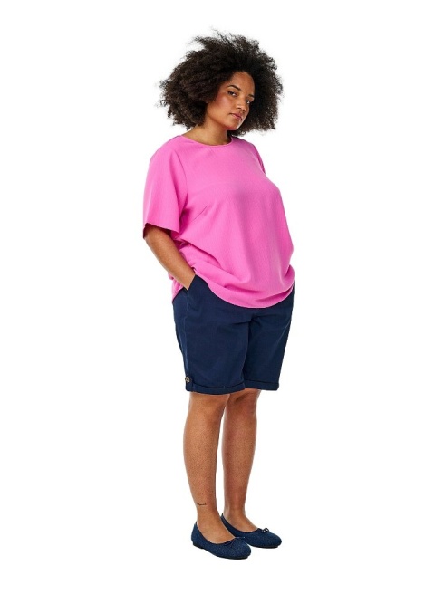 ZIZZI BLUZKA Z KRÓTKIM RĘKAWEM T-SHIRT RÓŻOWA 328A