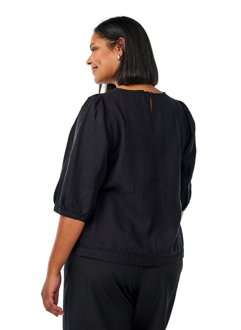ZIZZI ELEGANCKA CZARNA BLUZKA 087B