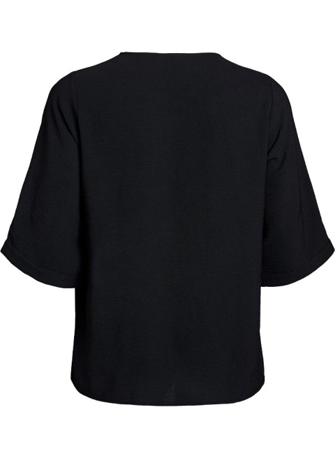 ZIZZI ELEGANCKA CZARNA BLUZKA DEKOLT GUZIKI 054D