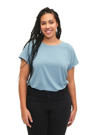 ZIZZI KLASYCZNY T-SHIRT ZIELONY 148H