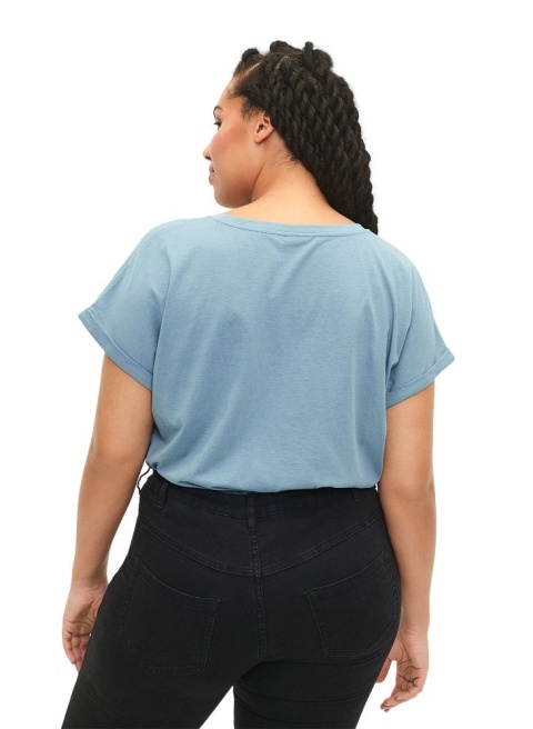 ZIZZI KLASYCZNY T-SHIRT ZIELONY 148H