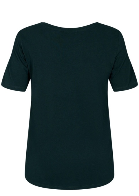 ZIZZI KLASYCZNY WYGODNY ZIELONY T-SHIRT 010D