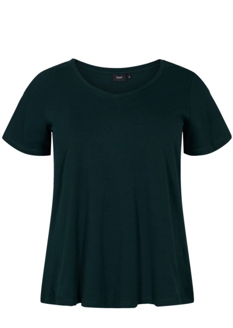 ZIZZI KLASYCZNY WYGODNY ZIELONY T-SHIRT 010D