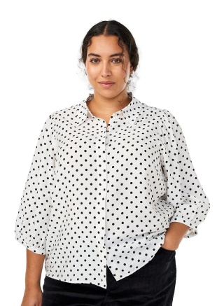 ZIZZI KOSZULA BIAŁA KROPKI ELEGANCKA 780B