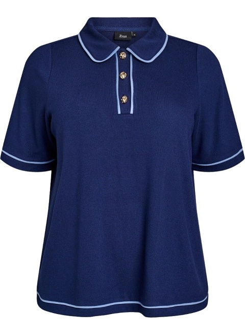 ZIZZI MODNA KOSZULKA POLO BLUZKA GRANATOWA 702B