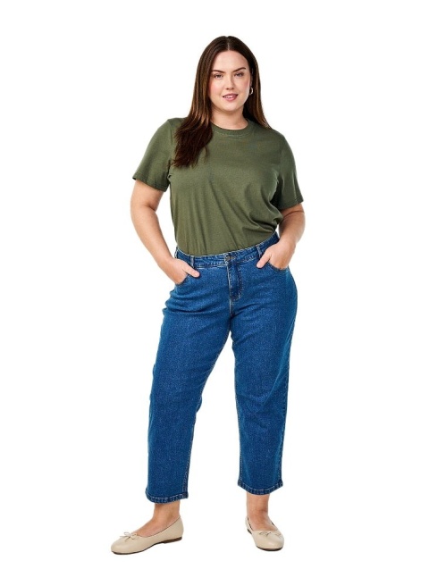 ZIZZI NIEBIESKIE JEANSY SPODNIE PROSTA NOGAWKA 996C