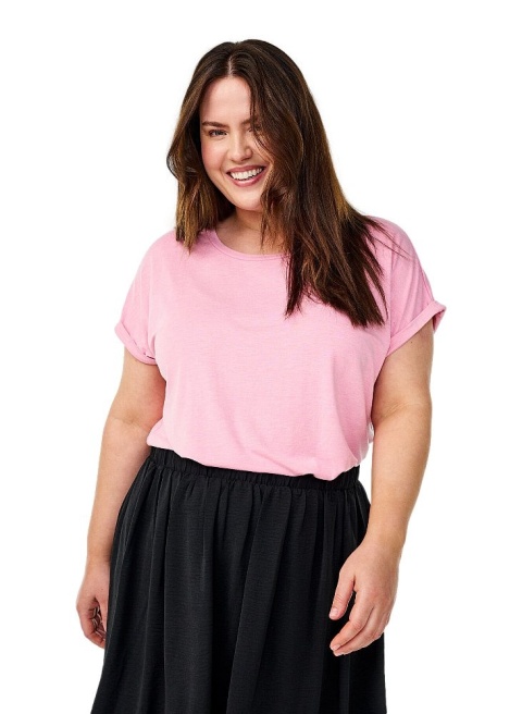ZIZZI RÓŻOWY T-SHIRT BLUZKA OVERSIZE 400A