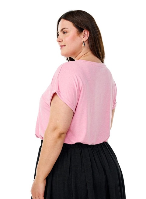 ZIZZI RÓŻOWY T-SHIRT BLUZKA OVERSIZE 400A