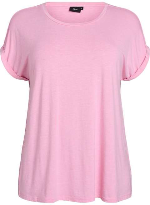 ZIZZI RÓŻOWY T-SHIRT BLUZKA OVERSIZE 400A