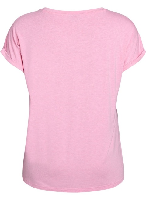 ZIZZI RÓŻOWY T-SHIRT BLUZKA OVERSIZE 400A