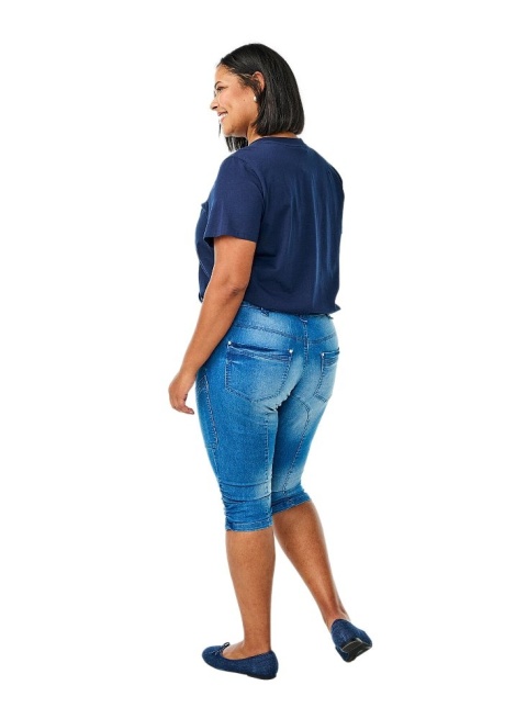 ZIZZI MODNE RYBACZKI DENIM BLUE ŚCIĄGACZ 111D