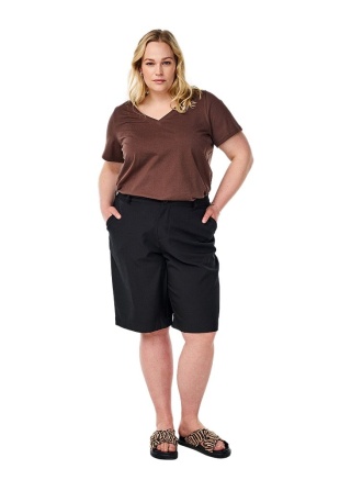 ZIZZI KLASYCZNY BRĄZOWY T-SHIRT BAWEŁNA 264C