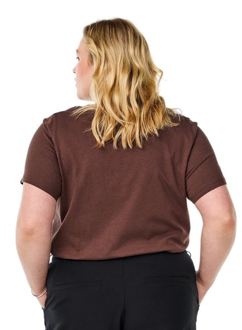 ZIZZI KLASYCZNY BRĄZOWY T-SHIRT BAWEŁNA 264C