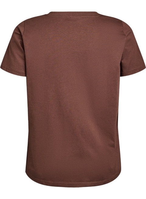 ZIZZI KLASYCZNY BRĄZOWY T-SHIRT BAWEŁNA 264C