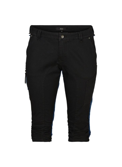 ZIZZI MODNE RYBACZKI DENIM CZARNE ŚCIĄGACZ 111D