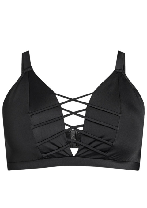 ZIZZI CZARNY BIUSTONOSZ KĄPIELOWY BIKINI SZNURECZKI 900P