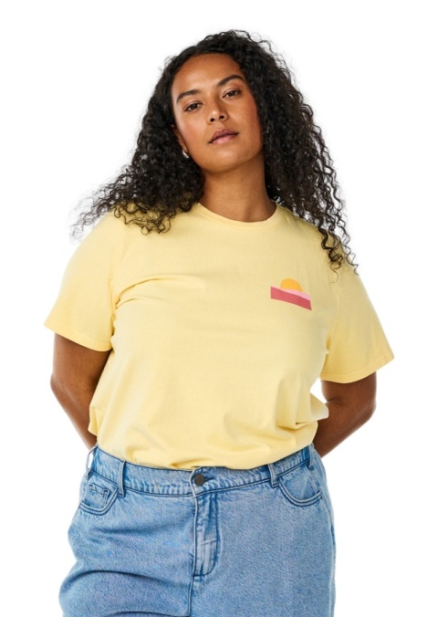 ZIZZI ŻÓŁTY T-SHIRT NADRUK NAPISY 627A